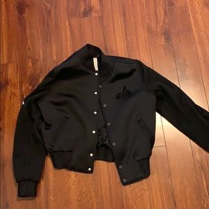 Alo black bomber jacket size small